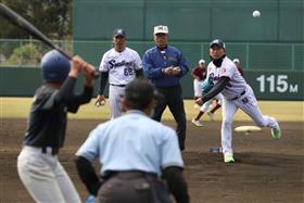 石川投手のフリーバッティング