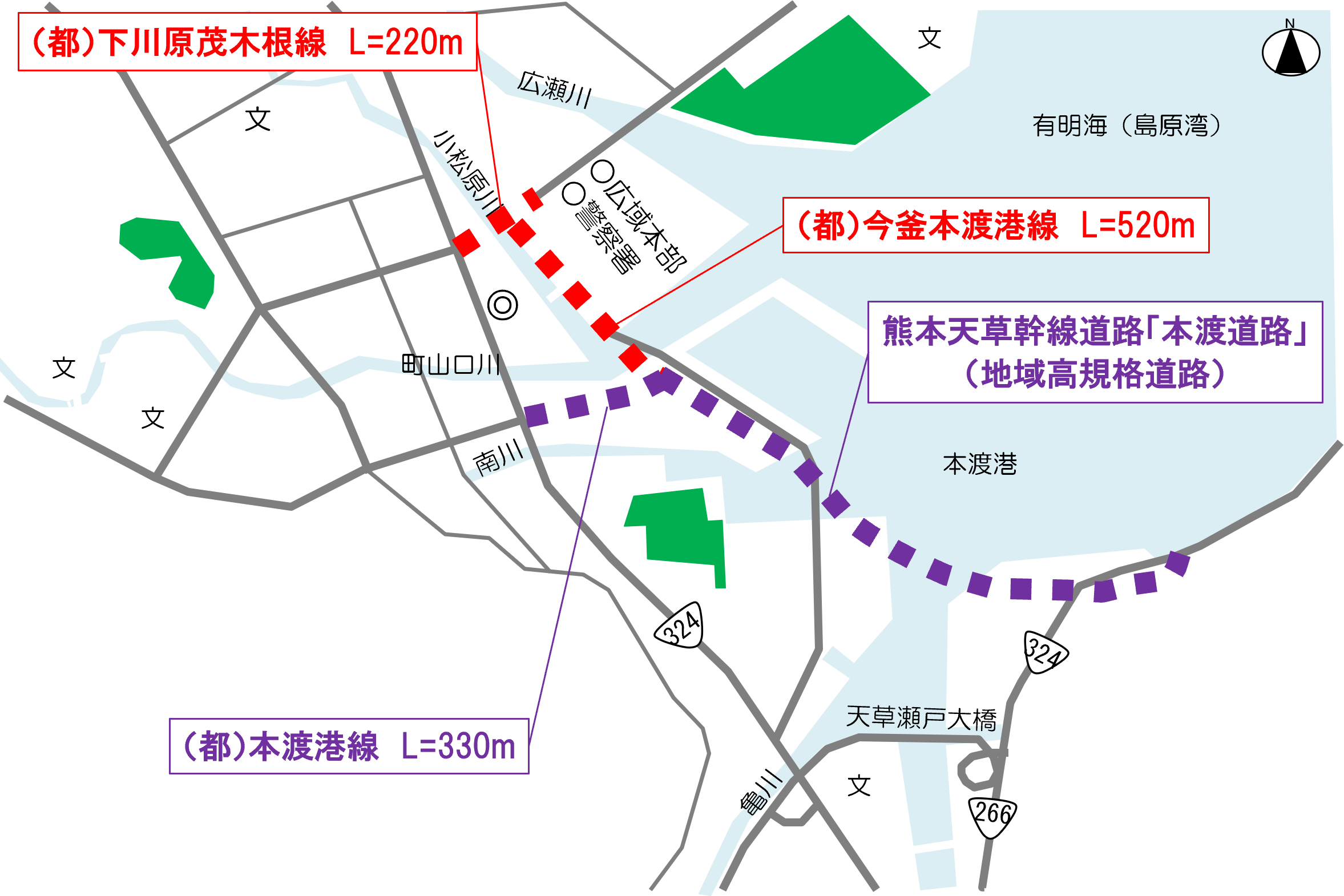 事業区間の図