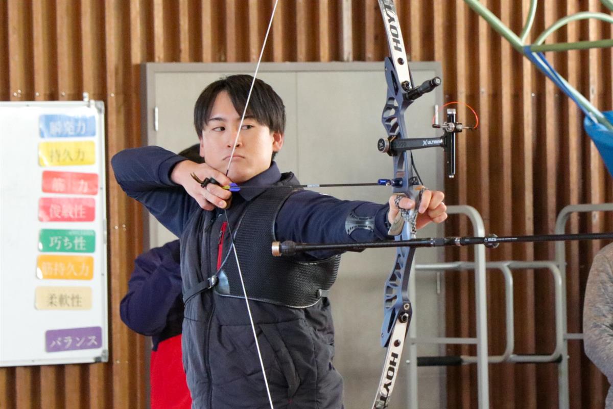 アーチェリー競技トップアスリート 石井 佑汰選手による講演会が行われました！の画像