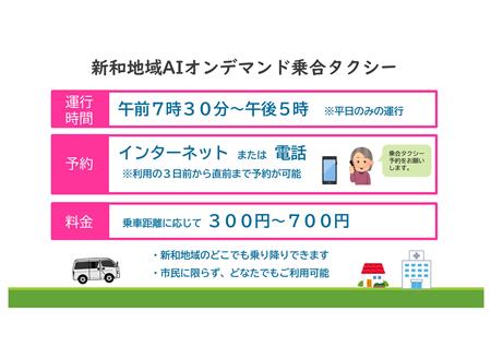 新和地域AIオンデマンド乗合タクシー