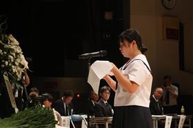 牛深中学校2年：川下美來さん