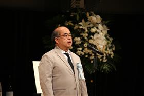 遺族代表謝辞：中原洪二郎さん