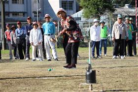 グラウンドゴルフでナイスショット！