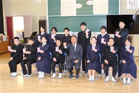 へのかっぱストラップ贈呈式4