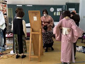 着付けのようす