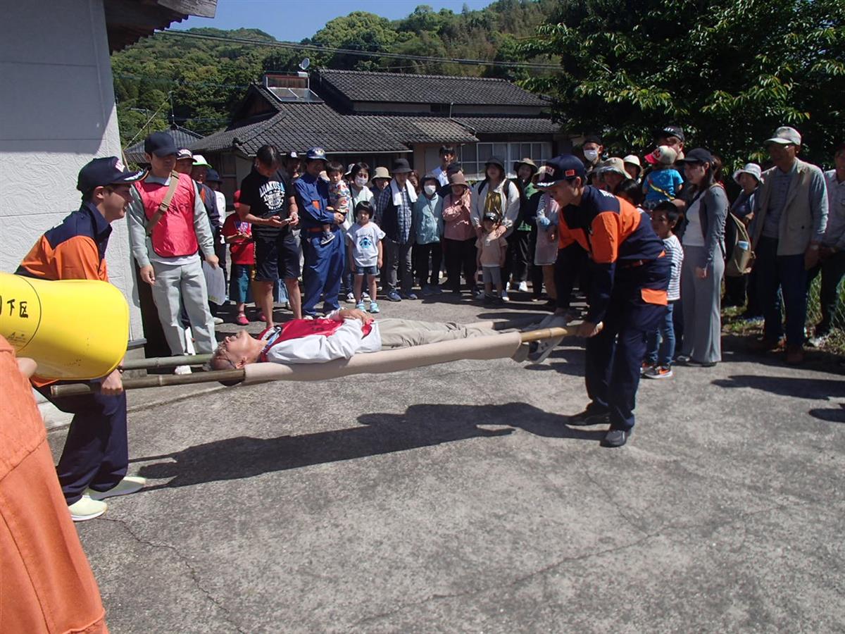 栖本地区防災訓練の画像